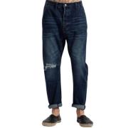 Denim Jeans met Knie Scheur One Teaspoon , Blue , Heren