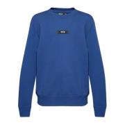 Sweatshirt met logo Versace Jeans Couture , Blue , Heren