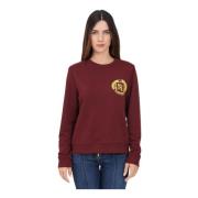 Bordeauxrode Crewneck Sweatshirt voor Vrouwen Elisabetta Franchi , Bro...