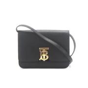 Pre-owned Leather crossbody-bags Burberry Vintage , Black , Dames