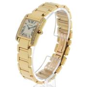 Pre-owned Stainless Steel watches Cartier Vintage , White , Dames