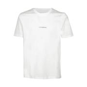 Korte Mouw T-Shirt met Eigen Stijl C.p. Company , White , Heren