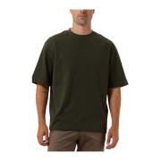 Heren Polo & T-shirt Loose Fit O-neck Tee Selected Homme , Green , Her...