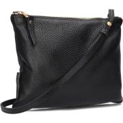 Zwarte Leren Crossbody Tas Fred De La Bretoniere , Black , Dames