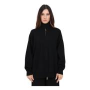 Zwarte Teorema Sweatshirt Rits Vrouwen Max Mara , Black , Dames