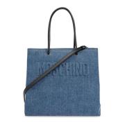 Denim shopper tas Moschino , Blue , Dames