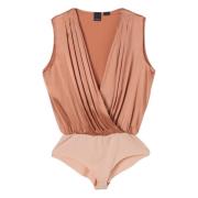 Satin Stretch Bodywear Pinko , Brown , Dames