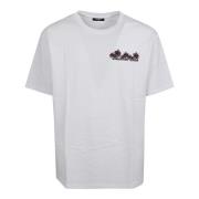 Club Back Print T-Shirt - Straight Fit Balmain , White , Heren