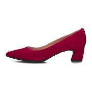 Rode Suède Hakken Pumps Unisa , Red , Dames