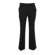 Lage Taille Wijde Zwarte Broek Plain Units , Black , Dames