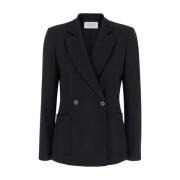 Zwarte Damesblazer met Schoudervullingen Harris Wharf London , Black ,...