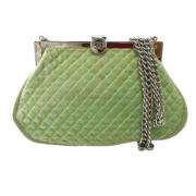 Pre-owned Leather chanel-bags Chanel Vintage , Green , Dames