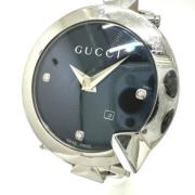 Pre-owned Stainless Steel watches Gucci Vintage , Black , Dames