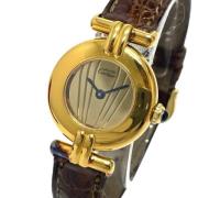 Pre-owned Stainless Steel watches Cartier Vintage , Yellow , Dames