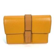 Pre-owned Leather wallets Loewe Pre-owned , Yellow , Dames