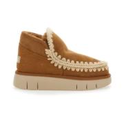 Bruine Eskimo Sneaker Bounce Laarzen Mou , Brown , Dames