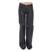 Wijde Jeans Armani Exchange , Black , Dames