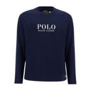 Lange Mouw Polo Shirt voor Mannen Ralph Lauren , Blue , Heren