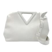 Pre-owned Leather shoulder-bags Bottega Veneta Vintage , White , Dames