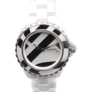 Pre-owned Stainless Steel watches Chanel Vintage , White , Dames