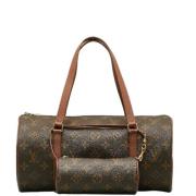 Pre-owned Canvas handbags Louis Vuitton Vintage , Brown , Dames