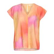 Abstract Print Top Blouse Sky Lights InWear , Multicolor , Dames