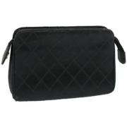 Pre-owned Leather pouches Chanel Vintage , Black , Dames