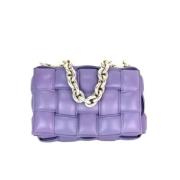 Pre-owned Leather handbags Bottega Veneta Vintage , Purple , Dames