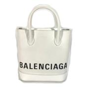 Pre-owned Leather shoulder-bags Balenciaga Vintage , White , Dames