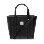 Schoudertas met logo MCM , Black , Dames