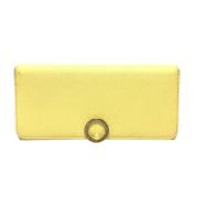 Pre-owned Leather wallets Bvlgari Vintage , Yellow , Dames