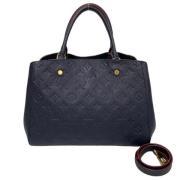 Pre-owned Leather handbags Louis Vuitton Vintage , Blue , Dames