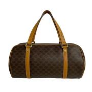 Pre-owned Canvas handbags Celine Vintage , Brown , Dames