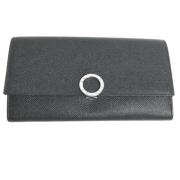 Pre-owned Leather wallets Bvlgari Vintage , Black , Heren