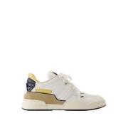 Gele Leren Sneakers met Verborgen Sleehak Isabel Marant , Multicolor ,...