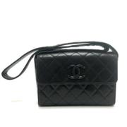 Pre-owned Leather chanel-bags Chanel Vintage , Black , Dames