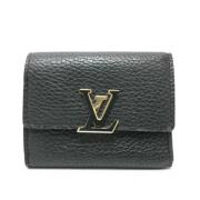 Pre-owned Leather wallets Louis Vuitton Vintage , Black , Dames