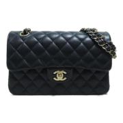 Pre-owned Leather chanel-bags Chanel Vintage , Blue , Dames