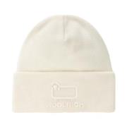 Zachte Katoen Wol Beanie Woolrich , Beige , Unisex