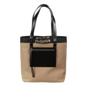 Beige Shopper Tas Alexander McQueen , Beige , Heren