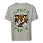 Korte Mouw Tijger T-shirt Kenzo , Gray , Heren