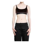 Velvet Bralette met Elastische Logozoom Tom Ford , Brown , Dames