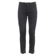 Slim Fit Zwarte Broek 5 Zakken Siviglia , Black , Heren