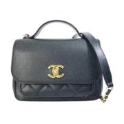 Pre-owned Leather chanel-bags Chanel Vintage , Black , Dames