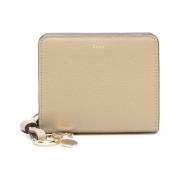 Pebbled Texture Bi-Fold Portemonnee Chloé , Beige , Dames