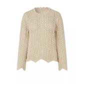 Round-neck Knitwear Modström , Beige , Dames