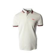 Klassieke Witte Katoenen Poloshirt Hugo Boss , White , Heren