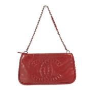 Pre-owned Leather chanel-bags Chanel Vintage , Red , Dames