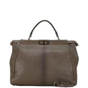 Pre-owned Leather handbags Fendi Vintage , Brown , Dames