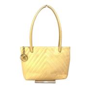 Pre-owned Fabric chanel-bags Chanel Vintage , Yellow , Dames